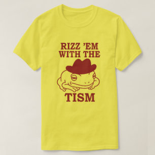 Camiseta Rizz Em com O Tism Funny Meme Frog Autismo ADH