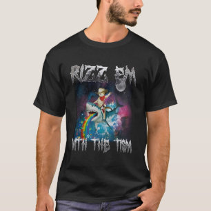 Camiseta Rizz 'em com O 'tism Funny Meme Shark Autismo Aw