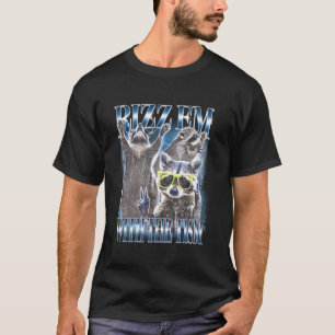 Camiseta Rizz Em Com O Tism Guaxinim Divertido Conscientiza