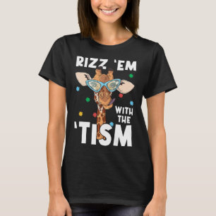 Camiseta Rizz Em Com O Tism Piada Consciencialização do Aut