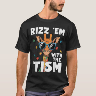 Camiseta Rizz Em Com O Tismo Autismo Girafa Engraçado Autis