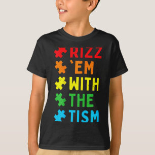 Camiseta Rizz em Com O Tismo Autismo Para Crianças Suporte
