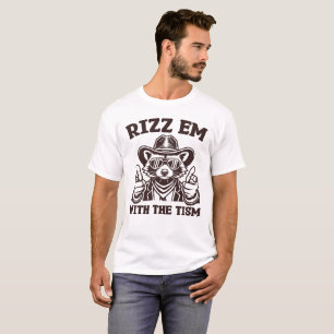 Camiseta Rizz Em Com O Tismo, Raccoon Engraçado