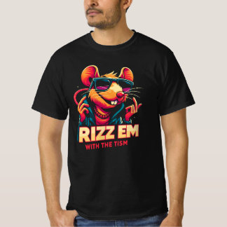 Camiseta Rizz Em com T-Shirt Rato de Tismo - Legal engraçad