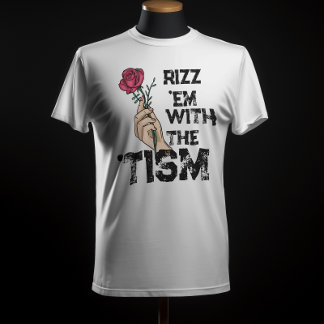 Camiseta Rizz-me com o atristico da Flor Retro
