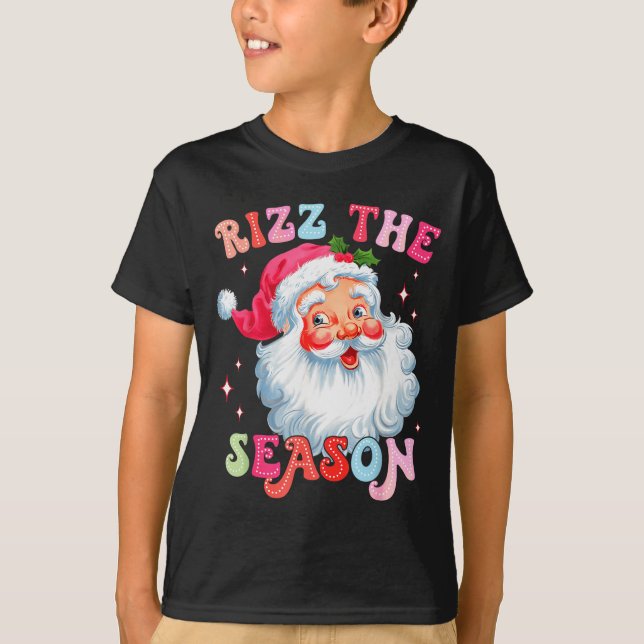 Camiseta Rizz The Season Funny Christmas Rizzmas Santa Clau (Frente)