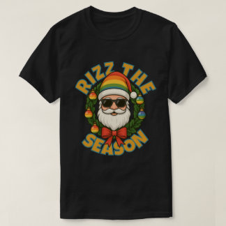 Camiseta Rizz The Season Trendy Christmas Gay Rainbow Santa