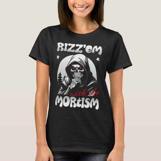 Camiseta Rizz'em com o Mortismo (B&W) (Frente)