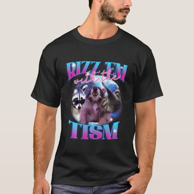 Camiseta Rizz'Em Com O Tismo Engraçado W Rizz Dizendo (Frente)