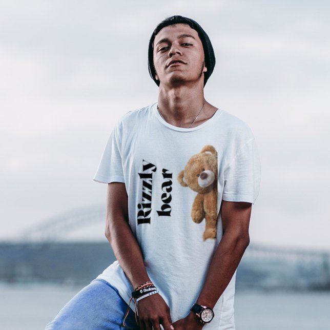 Camiseta Rizzly cute teddy bear design funny quote (Criador carregado)