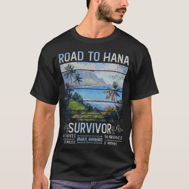 Camiseta Rjc Road To Hana Survivor Maui Hawaii Trip Adventu (Frente)