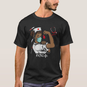 Camiseta RN BLACK NURSE História Negra Mês Junte Mulheres