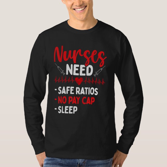 Camiseta RN CNA Appreciation Safe Ratios No Pay Cap Sleep N (Frente)