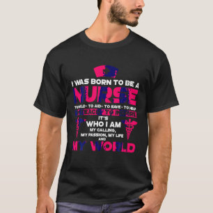 Camiseta RN LVN CNA Enfermeira Vida Paixão Enfermeiro Legal