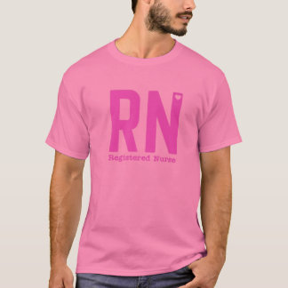 Camiseta RN Registrou Que Enfermeira Cute Rosa S Rosa Para