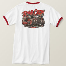 Road Crew Hot Rod Garage Design Feminino Vintage T