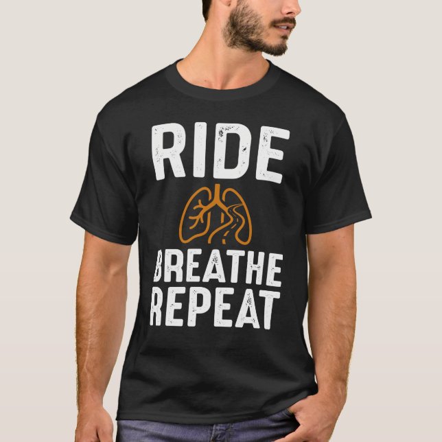 Camiseta Road Therapy Ride Breathe Repeat (Frente)