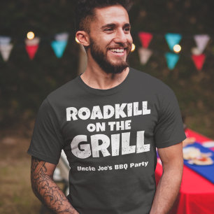 Camiseta Roadkill na grade - partido do CHURRASCO engraçad