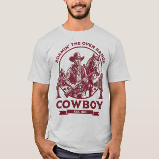 Camiseta Roamin’ the Open Range – Vintage Cowboy Western