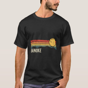 Camiseta Roanoke Virginia Retro Sunset - Estilo de Vergonha