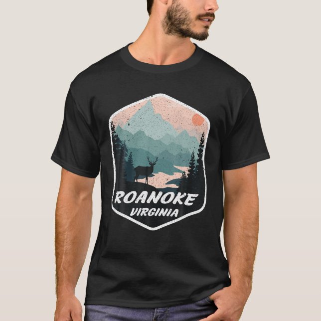 Camiseta Roanoke Virginia VA Mountainhes Hike Caminhando So (Frente)