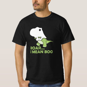 Camiseta Roar I Quer Dizer Boo Cute Kawaii Halloween T-Rex 