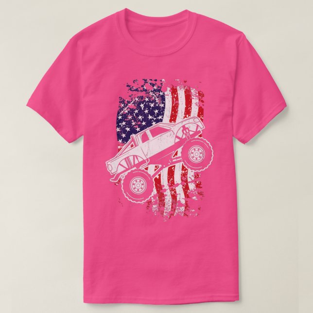 Camiseta Roar Monster Truck Car Crusher - Design Ideia de (Frente do Design)