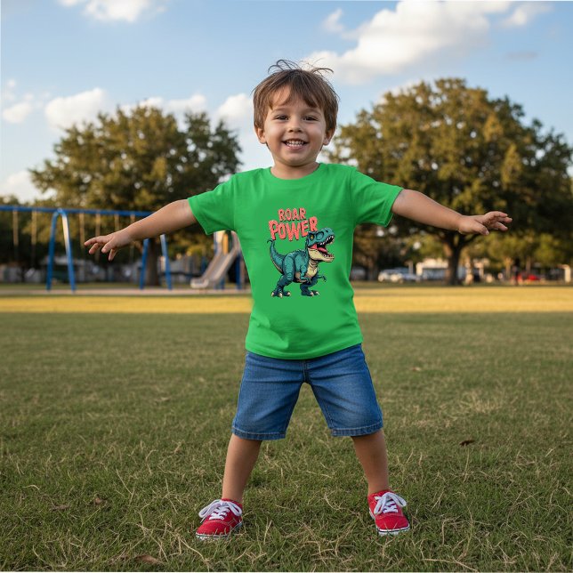 Camiseta Roar Power T-Rex Dinosaur Kids T-Shirt,Fun Graphic (Criador carregado)
