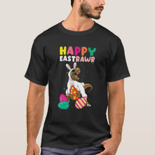 Camiseta Roar Saudações 2022 Dinossaur Bunny Egg Happy Ea