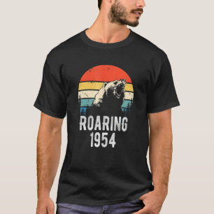 Camiseta Roaring 1954 Vintage Retro Sunset Bear Animal 68th