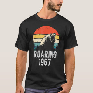 Camiseta Roaring 1967 Vintage Retro Sunset Bear Animal 55th