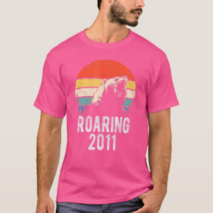 Camiseta Roaring 2011 Vintage Retro Sunset Bear Animal 11