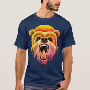 Camiseta Roaring Grizzly Bear Face