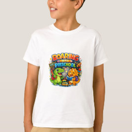 Camiseta Roaring Into Preschool Cute Dinosaur Kids Back To