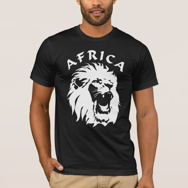 Camiseta Roaring Lion Face | África (Frente)
