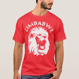 Camiseta Roaring Lion Face Zimbábue
