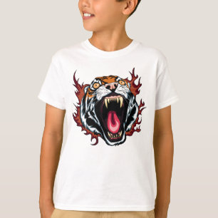 Camiseta Roaring Tiger Face Zangada