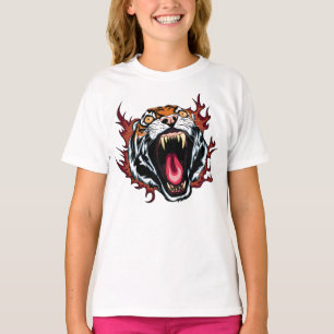 Camiseta Roaring Tiger Face Zangada