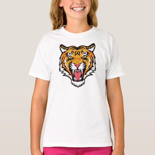 Camiseta Roaring Tiger Head-25818 (Frente)