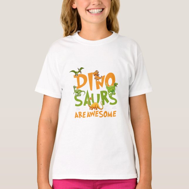 Camiseta Roarsome Dino Adventure" - Kids Dinosaur (Frente)