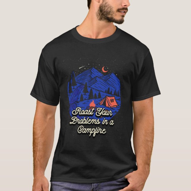 Camiseta Roast Problems in a Campfire Positive Cotes Campi (Frente)