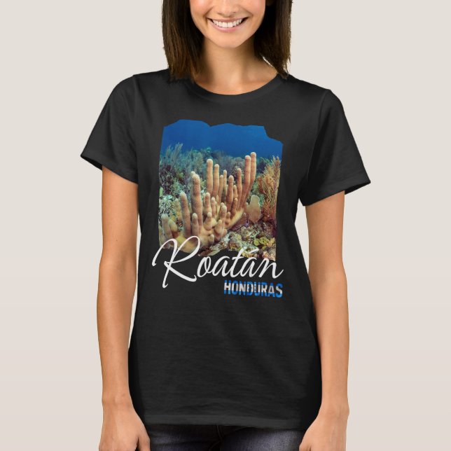Camiseta Roatan Honduras Coral Reef Scuba Merging Roatan (Frente)
