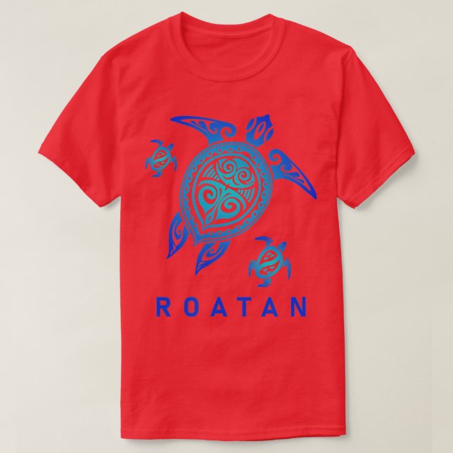 Camiseta Roatan Honduras Sea Blue (Frente do Design)
