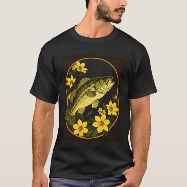 Camiseta Robalo Listrado e Flores de Jasmim (Frente)