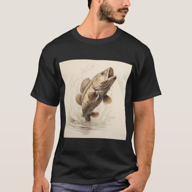Camiseta Robalo Saltando da Água (Frente)