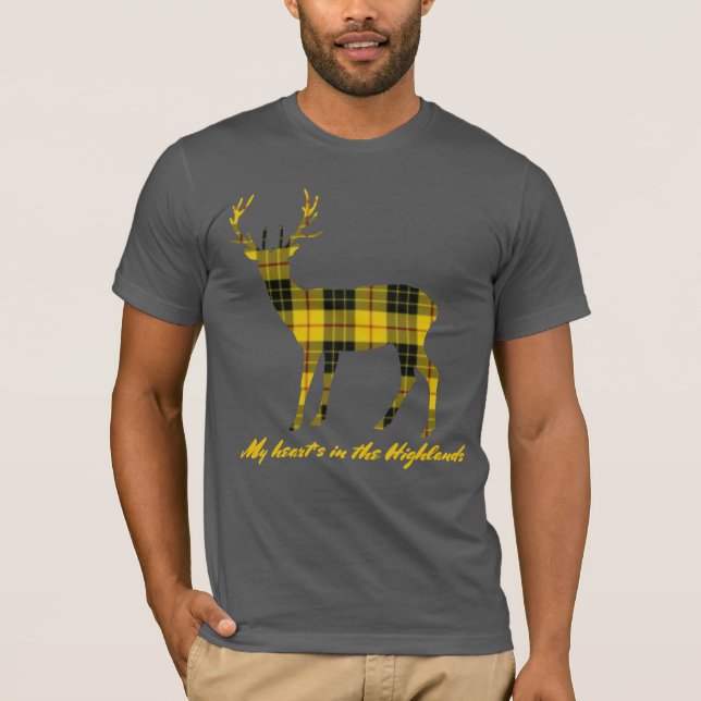 Camiseta Robert Burns cita MacLeod de LewisTartan Stag (Frente)