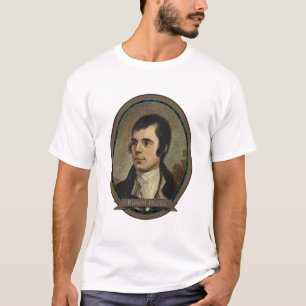 Camiseta Robert Burns, retrato do bardo nacional de