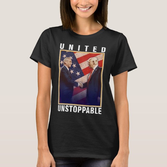 Camiseta Robert F Kennedy Jr Trump Unido Implacável (Frente)