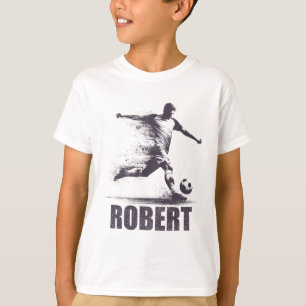 Camiseta Robert Futebol Meninos Personalizado Primeiro Nome