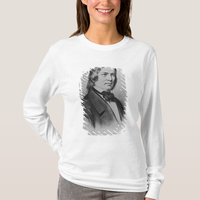 Camiseta Robert Schumann gravou de uma fotografia (Frente)